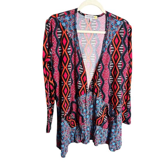 Figueroa & Flower Women's Large Boho Peasant Flowy Cardiagn Hippie Cocktail - Picture 1 of 14